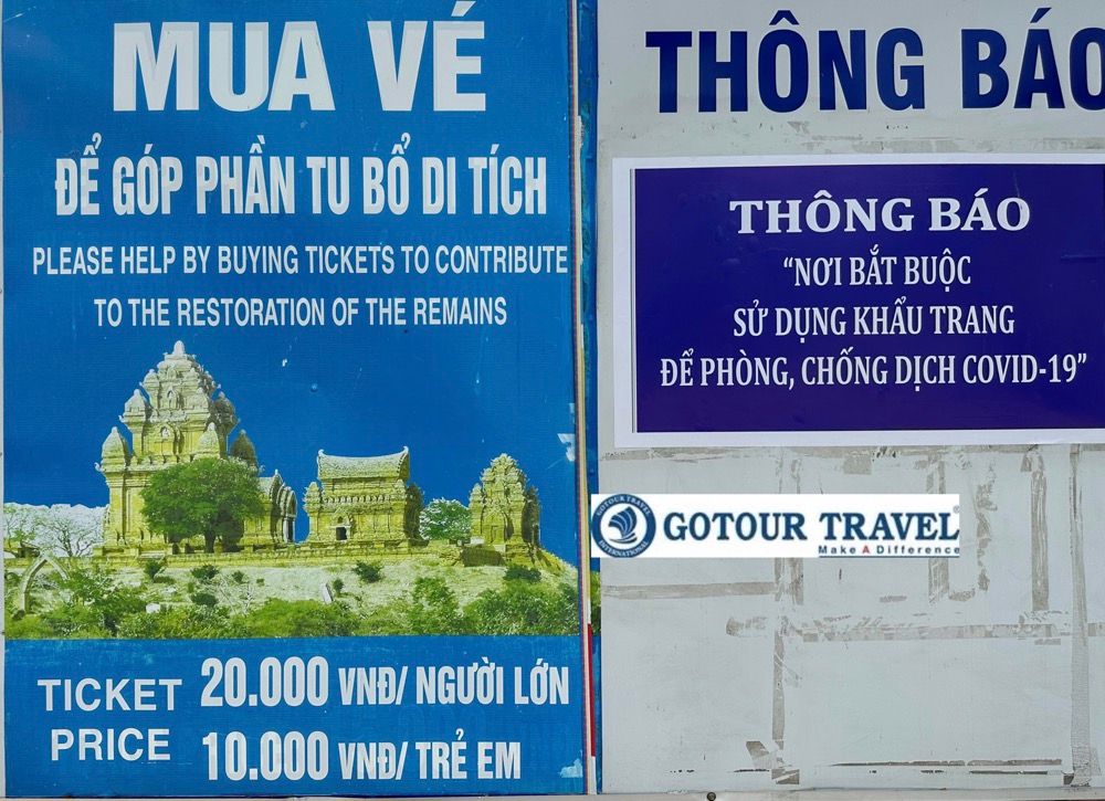 Vé tham quan tại tháp Pô Klong Garai